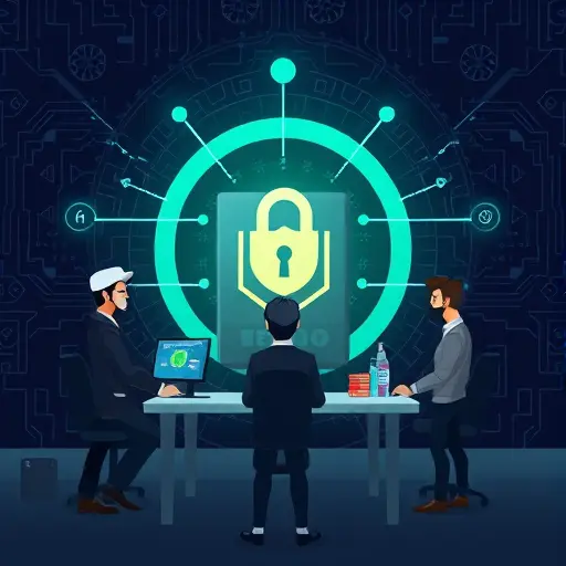 cartoon style diagram: API server secured with TLS, lock & shield icons.