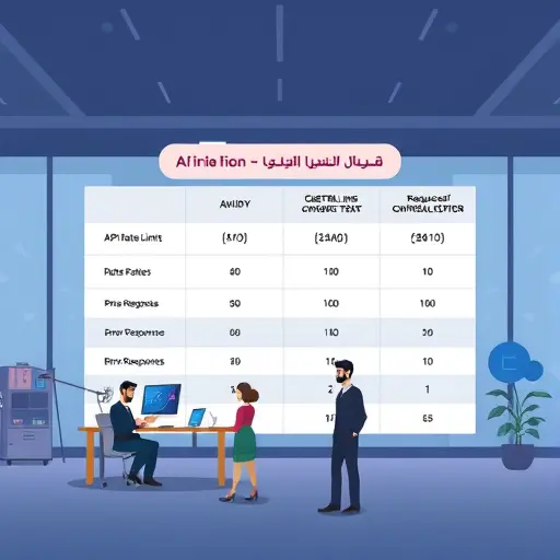 comparison table illustration of AI API rate limits, request quotas, error responses;