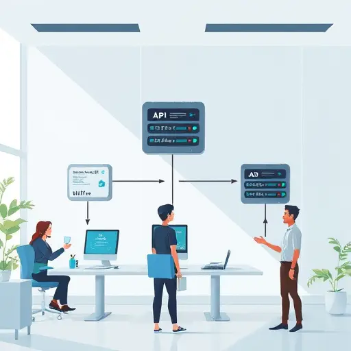 modern API architecture diagram showing different AI models (ChatGPT, Claude, Gemini)