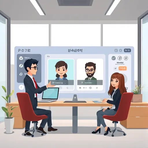 animated illustration of a user-