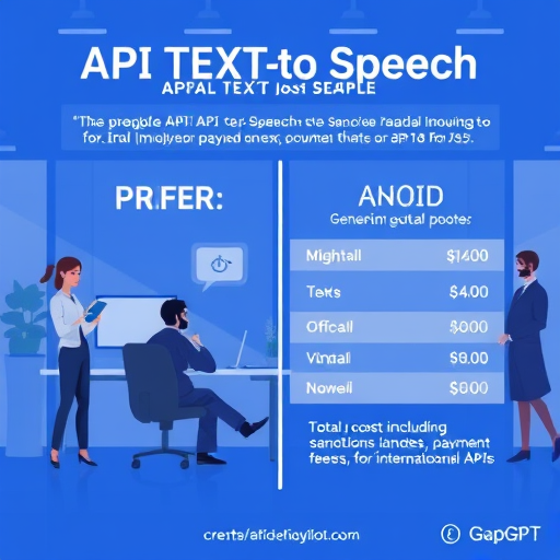 persian-inspired infographic comparing API Text-to-