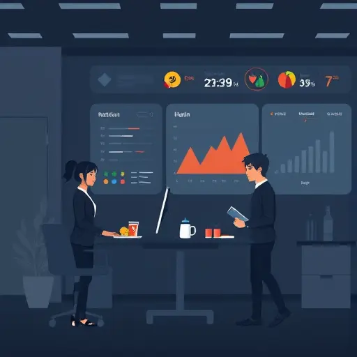 dark-themed illustration of macro tracking (protein, fats, carbs)