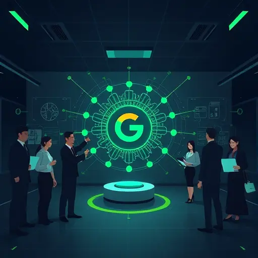 abstract illustration of Google's Gemini Pro 3 AI model, multi-modal inputs (text, image, audio, video)#94d3a2