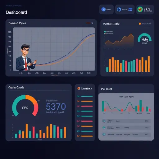 dashboard illustration showing calibration curves, tail latency charts (p95/p99), throughput meters, and cost per task indicator, sleek dark theme, text-free