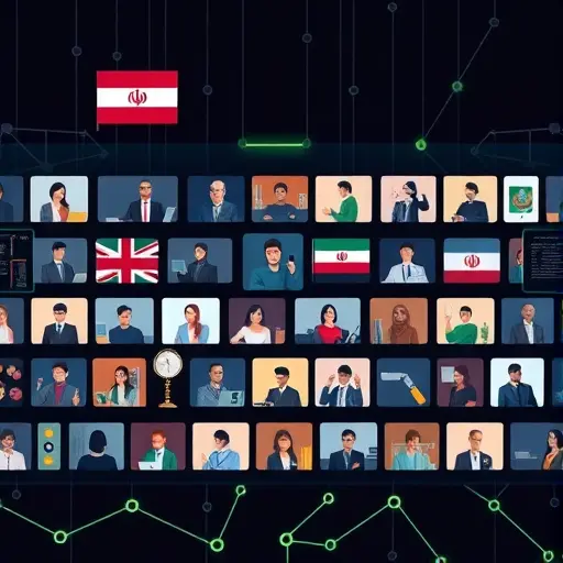 abstract neural network illustration generating images, grid of thumbnails, dark theme, glowing green accent, minimalist, high quality, no text