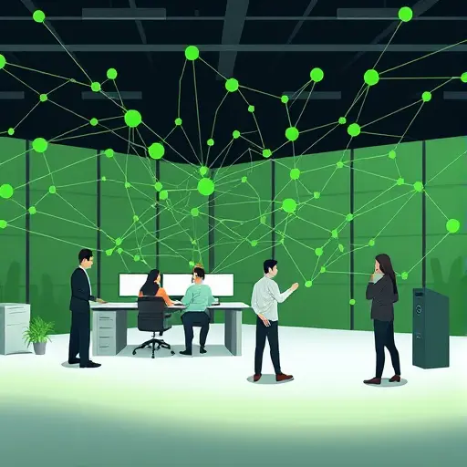 abstract neural network powering presentation creation, flowing lines and nodes forming slide layouts, green accent palette matching theme, minimalist, text-free