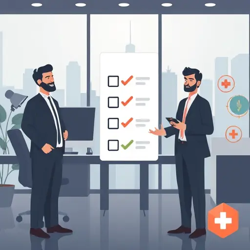 animated checklist and medical icons (thermometer, blood pressure cuff, smartwatch)