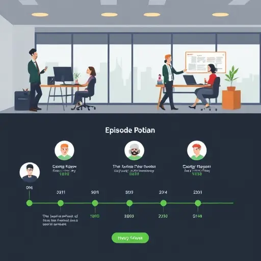 illustrated podcast episode flow:#94d3a2, no text