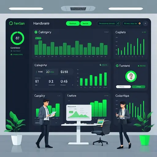 animated personal finance dashboard with AI assistant, budget categories and progress bars, dark UI with green accents matching #94d3a2