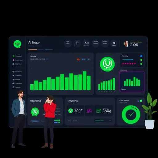illustrated concept of an Iranian AI platform dashboard with multiple model icons (chat bubble, robot head, gemstone), dark theme, green accent #94d3a2