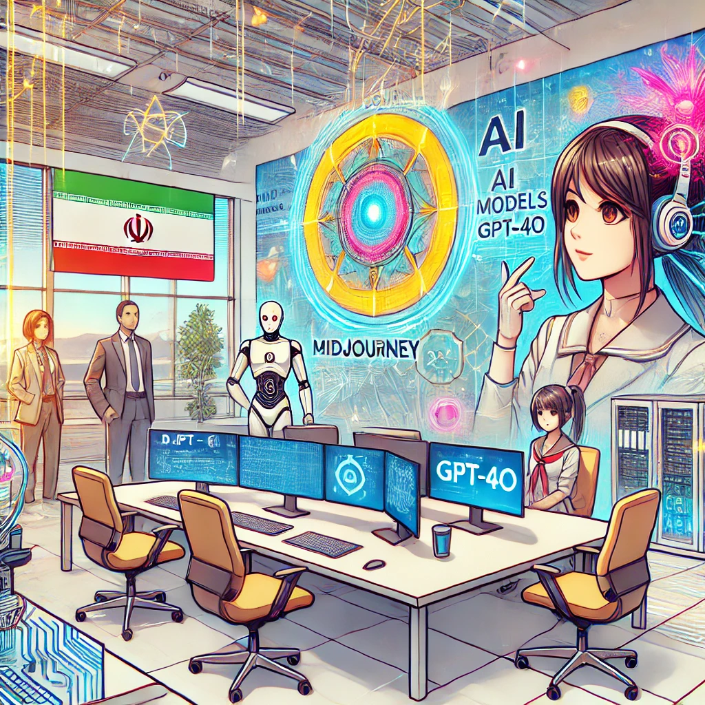 illustration showing different AI model icons (Midjourney, DALLE-3, GPT-4o)