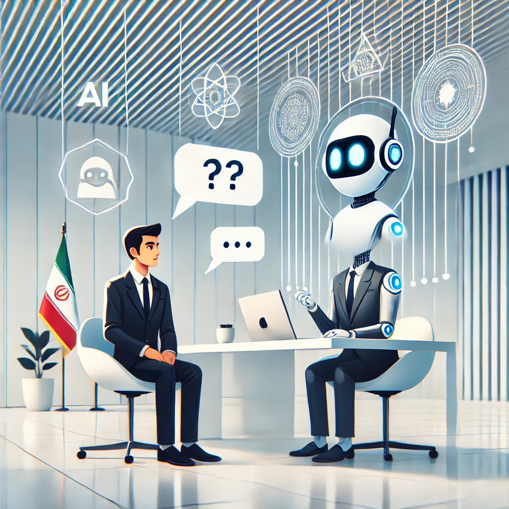 cartoon-style illustration of an AI assistant breaking down a complex academic question into simple steps for a student, abstract symbols of learning and AI, text-free