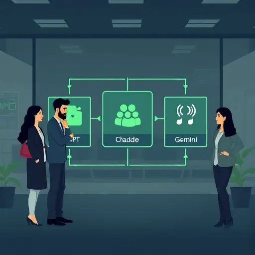 clean illustration of three AI model icons (ChatGPT, Claude, Gemini)