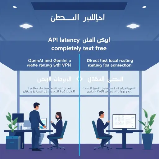 animated infographic comparing API latency: