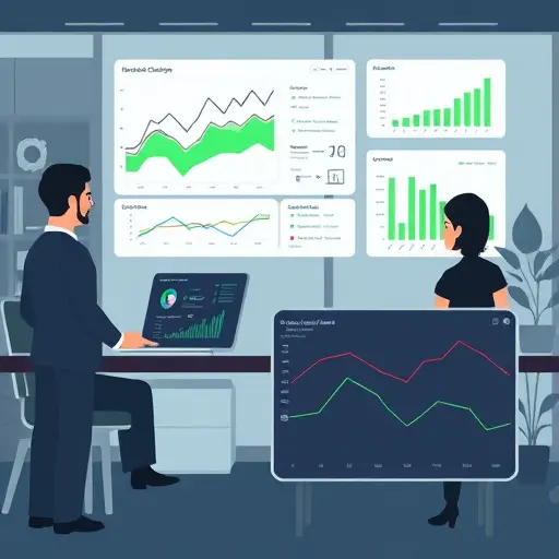 clean illustration of AI generating interactive charts: