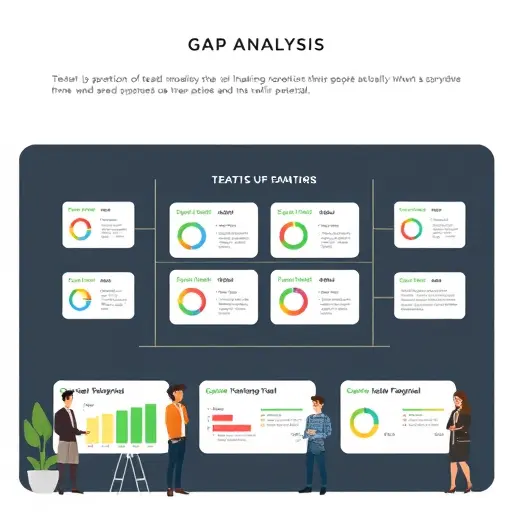 abstract gap analysis matrix, green accent colors (#94d3a2)