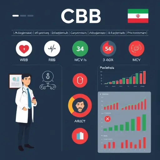 clean medical infographic illustrating CBC components: