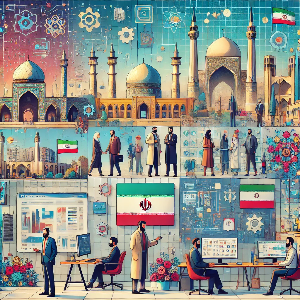 animated collage of AI generated images, various styles merging together, grid layout, elements transforming in real-time, vibrant accent colors, tech-inspired, no text