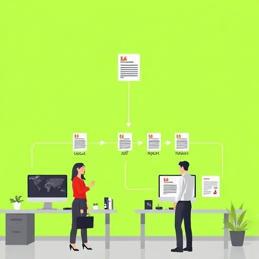 animated workflow illustration: user uploads a lab PDF to an AI platform, steps shown as icons (upload, processing, translation, report), dark UI, green accent, minimal, text-free, no real people