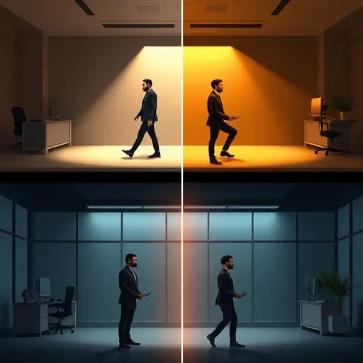 clean comparison illustration of different lighting setups on the same object: soft light, rim light, golden hour, studio light;