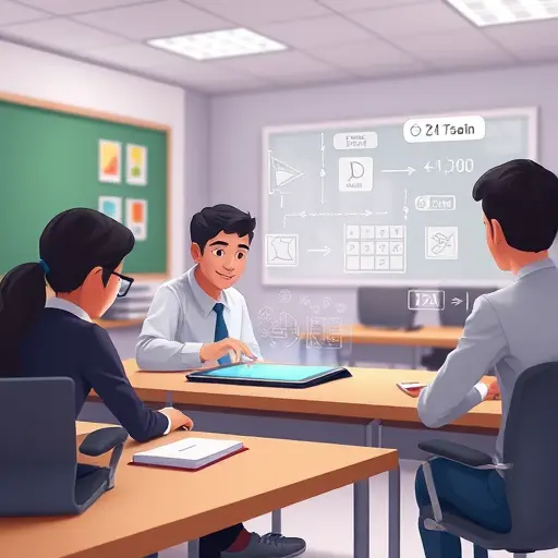 animated classroom setting with AI-