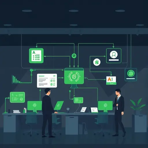 clean system integration diagram style illustration, LIS/