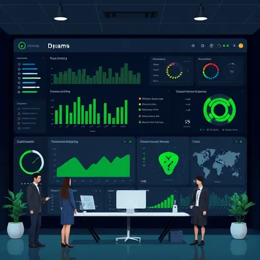 modern AI dashboard analyzing dream narratives, charts showing emotion analysis and symbol clustering, animated illustration, dark UI, green accent highlights, minimalist, no text