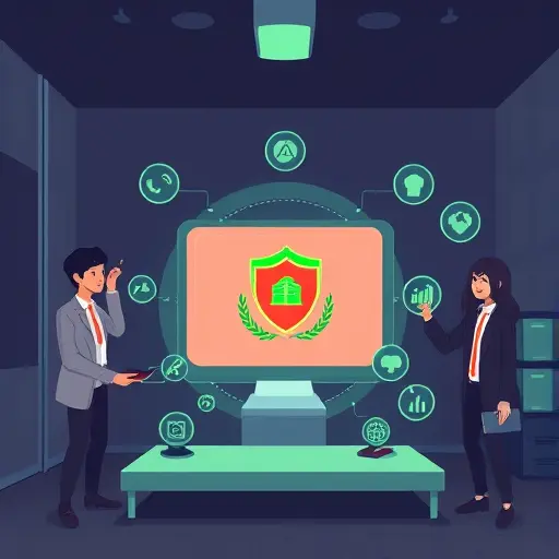 clean illustration of a user bypassing geo-restriction via a trusted Iranian AI platform, dark background, green highlights, shield and globe icons, no text
