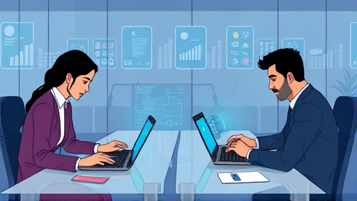 animated scene of people using AI-