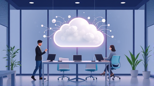 modern animated illustration of cloud-