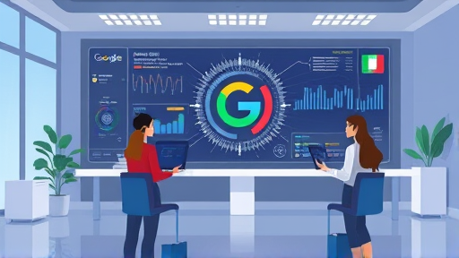 modern cartoon illustration showing Google Gemini AI core, neural network visual effects, glowing accents, futuristic technology dashboard, text-free