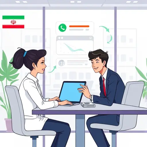 modern animated illustration showing Iranian users happily accessing multiple AI chatbots (ChatGPT, Claude, Gemini)
