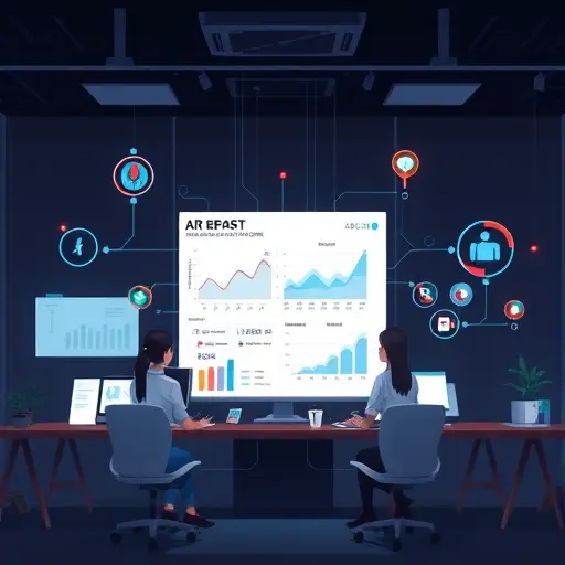 animated illustration of an AI system analyzing a blood test report: charts, CBC and liver function icons, glowing neural network lines; dark theme compatible with #171717 background;