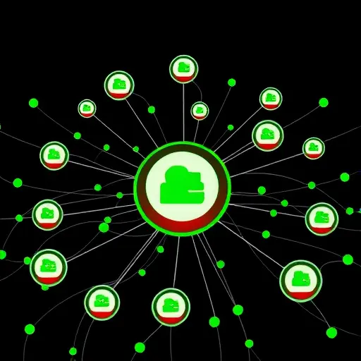 (symbolic), dark background, green accent colors, clean illustration, no text