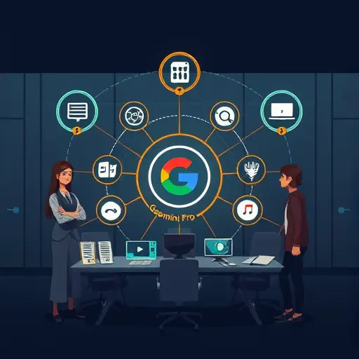 clean animated illustration of Google Gemini Pro 3