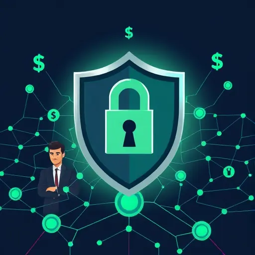 illustration of medical data privacy: shield and padlock over stylized medical records and neural network nodes, dark theme, green accents matching #94d3a2