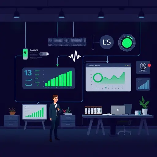 animated dark-themed pipeline showing OCR, unit normalization, trend charts, and risk scoring for blood tests;#94d3a2 accents;;; no text