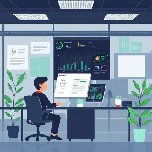 animated illustration of a user preparing lab values and uploading to an AI platform, clean dark UI (#171717) with green accents (#94d3a2)