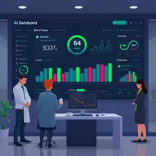 animated illustration of an AI dashboard analyzing blood test parameters (CBC, cholesterol, liver enzymes)