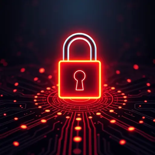 abstract illustration of AI security: