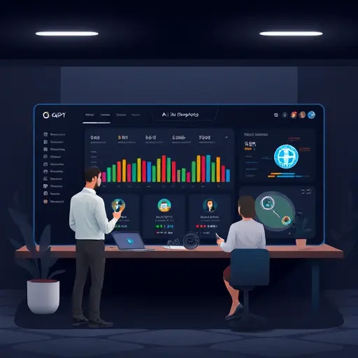 illustration of an Iranian AI platform dashboard (GapGPT)(ChatGPT, Claude, Gemini)