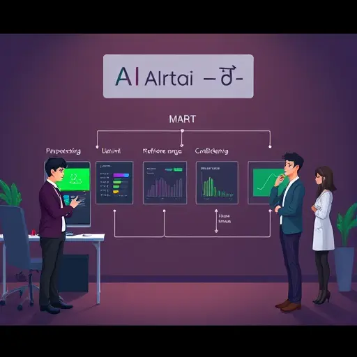 animated pipeline of AI blood test analysis: preprocessing, OCR, unit normalization, reference ranges, confidence scoring;