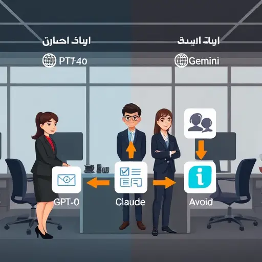 comparison illustration showing icons for GPT-4o, Claude, and Gemini with arrows from OCR output to post-