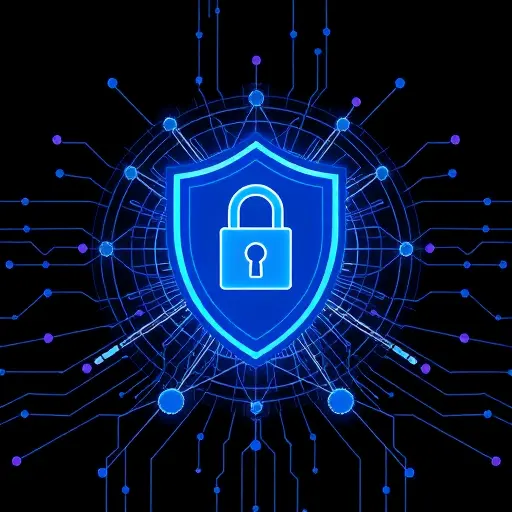 abstract illustration of AI privacy: