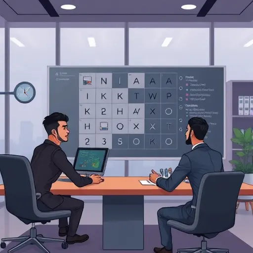 cartoon style scene of an AI assistant solving a puzzle board using step-by-step reasoning, constraint icons, and counterexample checks;