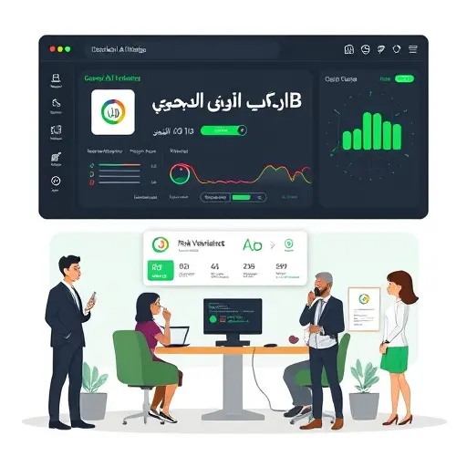 illustration of an Iranian AI platform interface generating A/