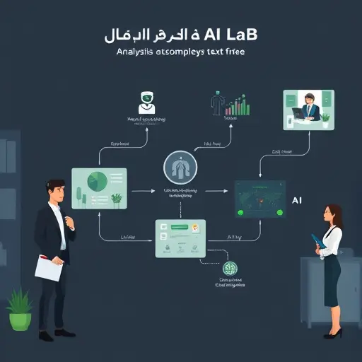 animated flowchart of AI lab analysis pipeline: