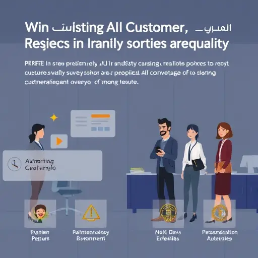 animated illustration of AI-powered customer survey benefits, icons for NPS/