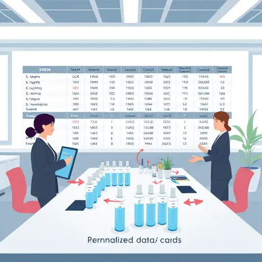 clean infographic-style illustration showing OCR segmentation of a lab table into rows and columns, NER tagging of test name/value/unit/