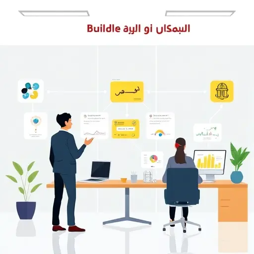 animated workflow showing users building AI projects with nano banana app, abstract design, bright colors, no text